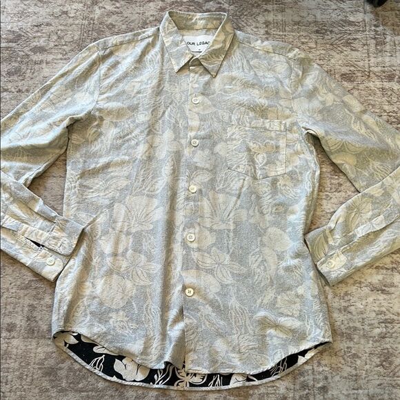 Our Legacy raw silk  Button Down Shirt inside out size 48 - Picture 3 of 9